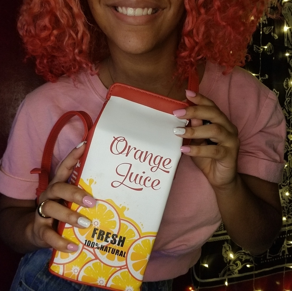 Orange Juice Carton Purse